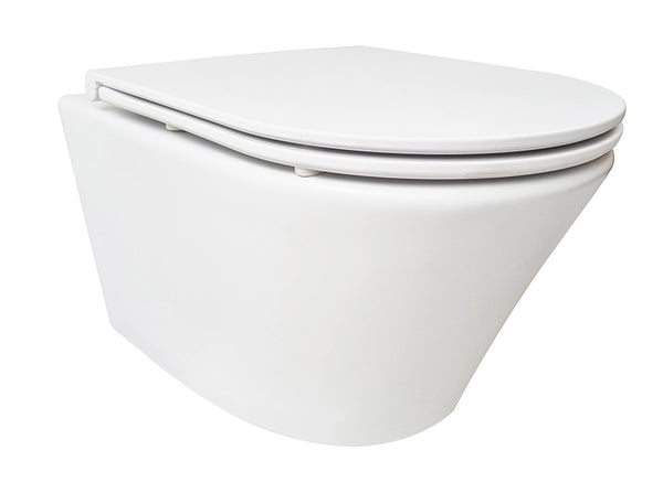 Vesta wandcloset | Rimless | Flatline toiletzitting | Softclose en quick release | Mat wit