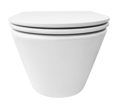Vesta wandcloset rimless met Flatline toiletzitting softclose en quick release mat wit - WDtegels