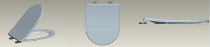 Wiesbaden Shade Slim toiletzitting + deksel one-touch wit - WDtegels