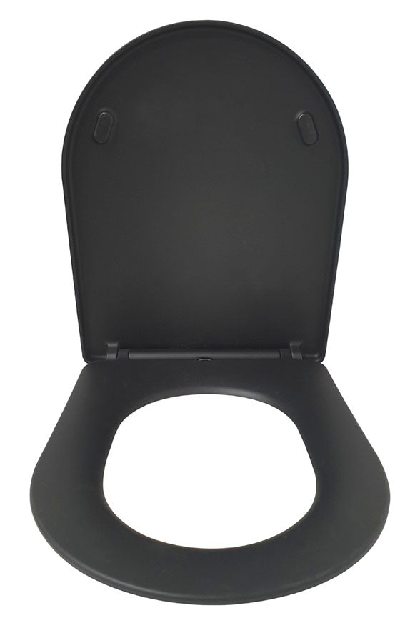 Wiesbaden Shade Slim toiletzitting + deksel one-touch mat-zwart - WDtegels