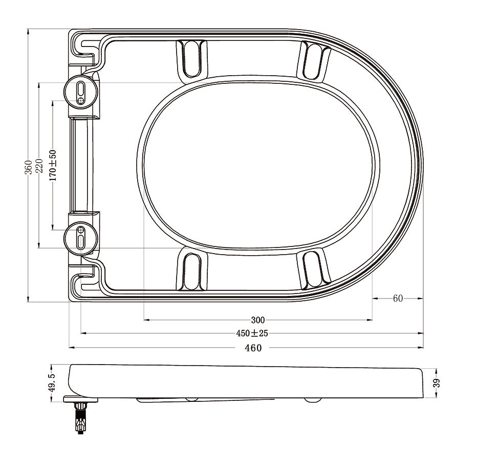 Vesta toiletzitting softclose en quick release | Mat zwart - WDtegels