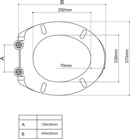 Wiesbaden Neptunus toiletzitting+deksel wit