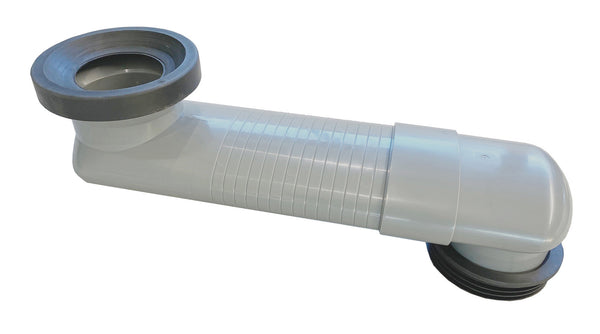 Curva de salto ajustable de 15 a 35 cm, altura de instalación de 80 mm, conexiones de 90 a 110 mm