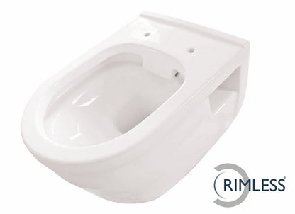 Prio Rimless wandcloset 52 cm zonder zitting wit 8719323033825