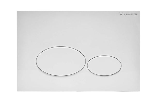 Wiesbaden drukplaat tbv inbouwreservoir | Glans wit