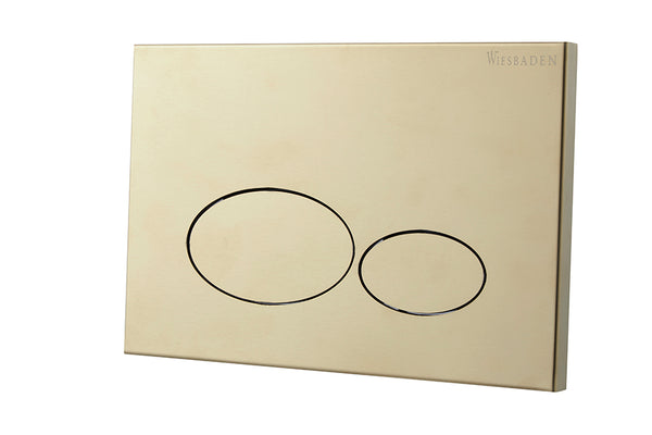 X32 Metal push plate for built-in cistern, brushed brass PVD
