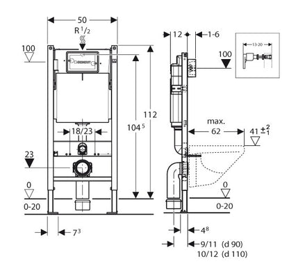 Geberit Duofix Basic UP-100 inb.reservoir - WDtegels