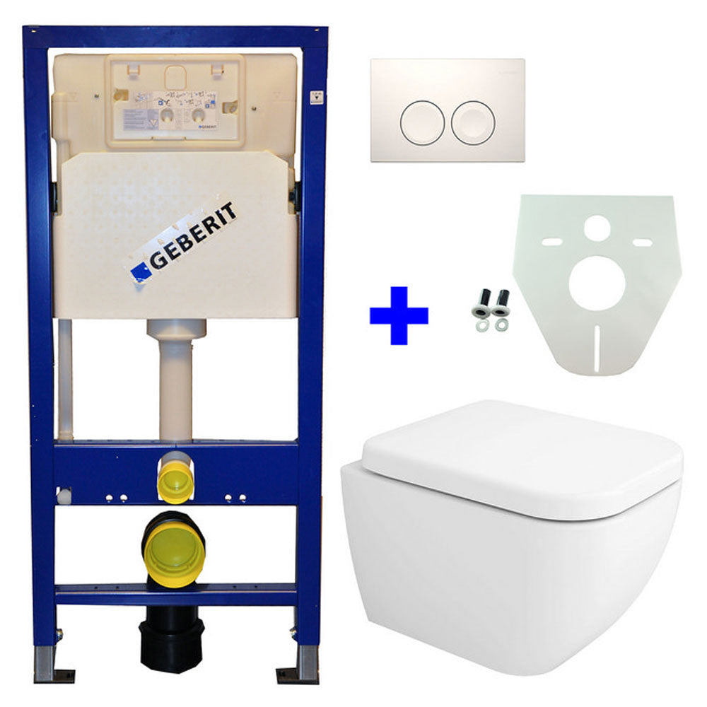 Geberit UP 100 Sky wc+zitt.+ Delta 25 wit - WDtegels