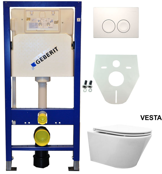 Wiesbaden Geberit UP 100 Vesta wc+ Flatline zitt.+ Delta 21 wit