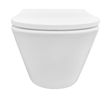 Vesta wandcloset rimless met Shade slim toiletzitting softclose en quick release mat wit - WDtegels