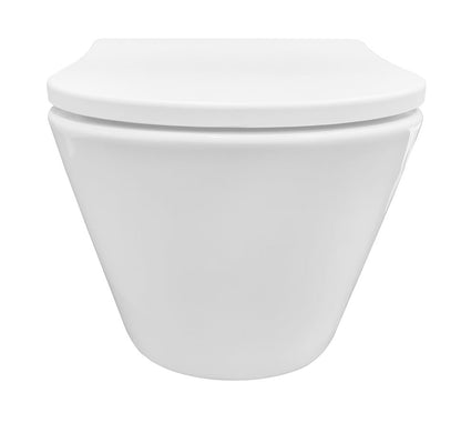Vesta wandcloset rimless met Shade slim toiletzitting softclose en quick release glans wit - WDtegels