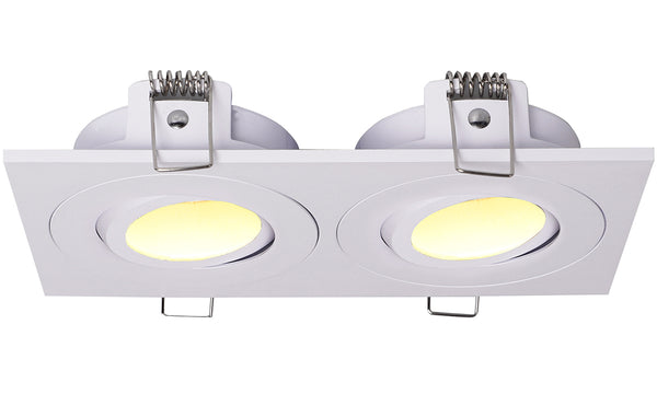Spotz dubbele inbouwspot dimbaar | IP65 | Mat wit