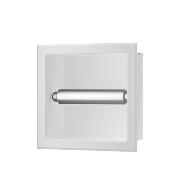 Rocko inbouw toiletrolhouder zonder klep | Mat wit