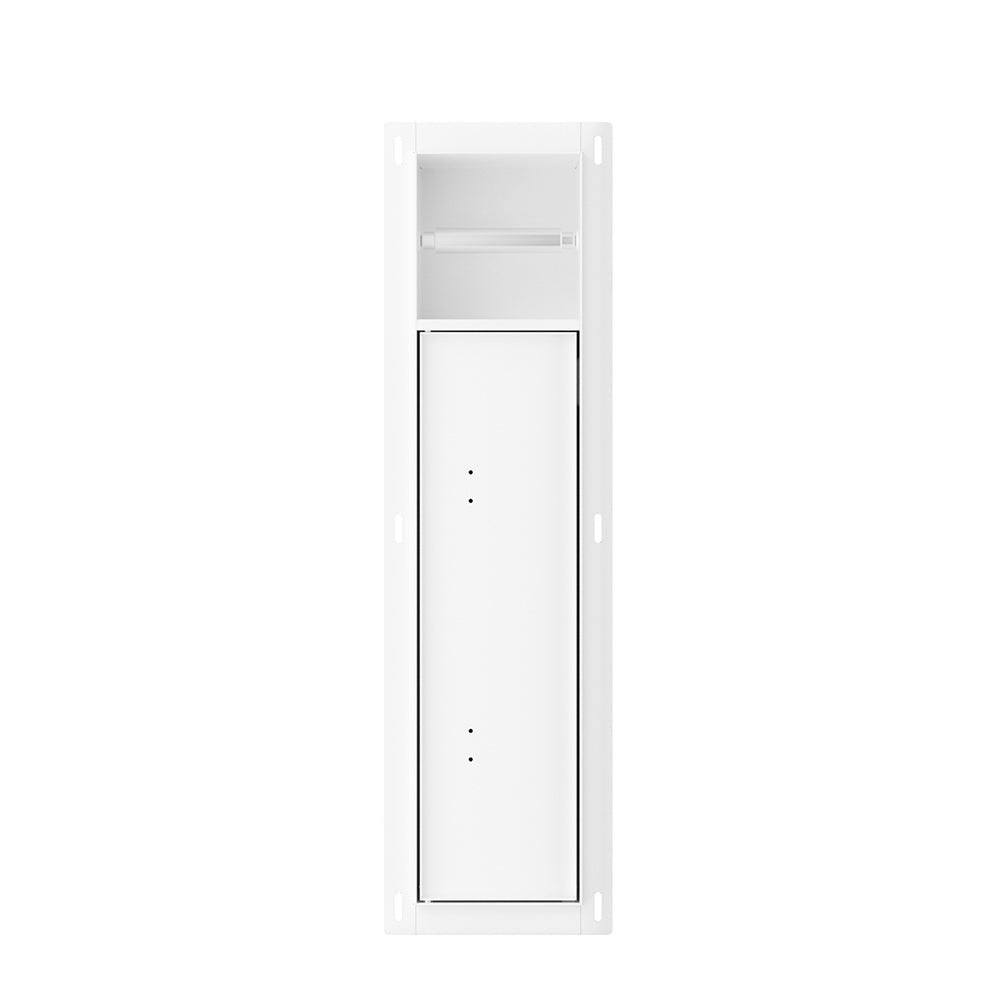 Rocko inbouw toiletrol- en borstelhouder betegelbaar mat wit - productfoto 2