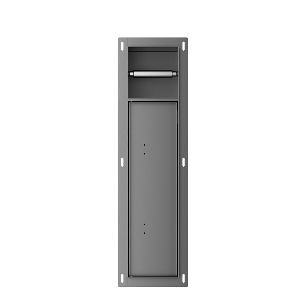 Rocko inbouw toiletrol- en borstelhouder betegelbaar gunmetal PVD - productfoto 2
