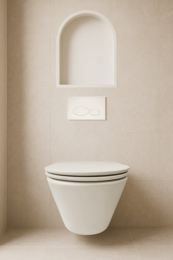 Demis inbouwnis ovaal 30x45x10cm mat wit - productfoto 3