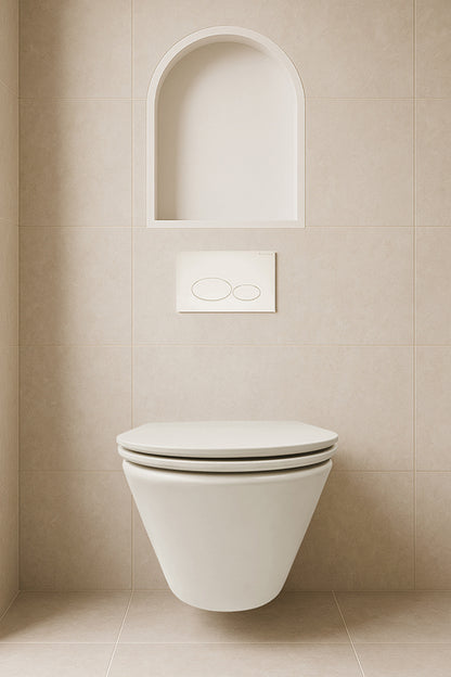 Demis inbouwnis ovaal 30x45x10cm mat wit - productfoto 3
