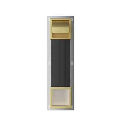 Rocko inbouw toiletrolhouder met klep en reserverolhouder geborsteld messing