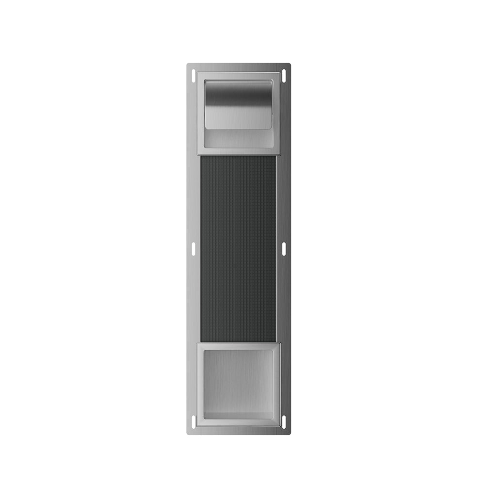 Rocko inbouw toiletrolhouder met klep en reserverolhouder RVS
