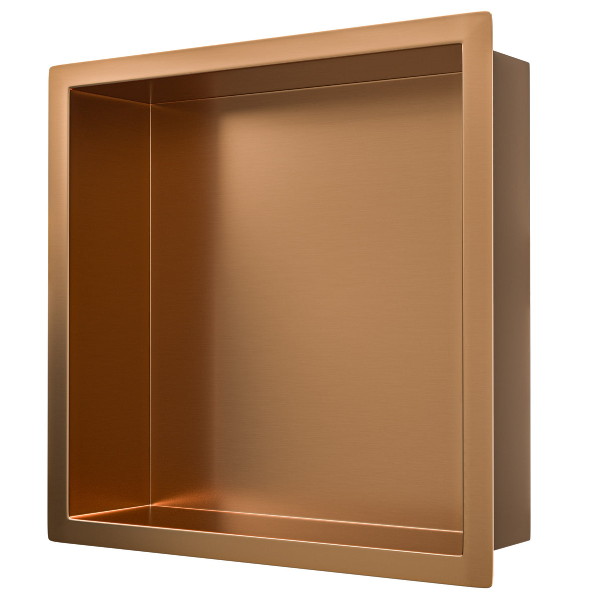 Demis inbouwnis 30x30x7cm geborsteld brons koper PVD - productfoto 2