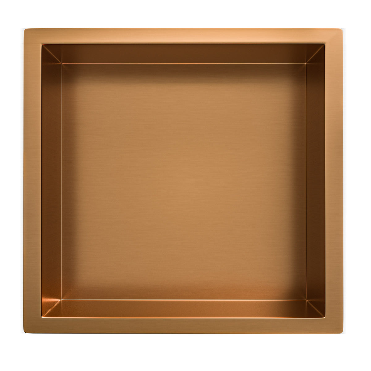 Demis inbouwnis 30x30x7cm geborsteld brons koper PVD
