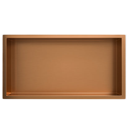 Demis inbouwnis 30x60x7cm geborsteld brons koper PVD