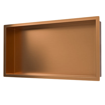 Demis inbouwnis 30x60x10cm geborsteld brons koper PVD - productfoto 2