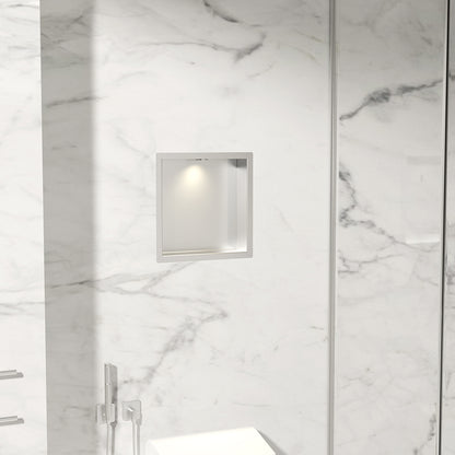 Demis inbouwnis met LED 30x30x7cm RVS - productfoto 4