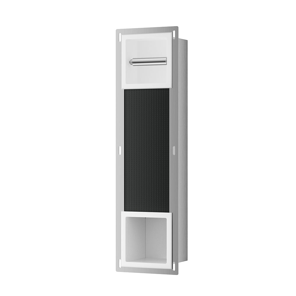 Rocko inbouw toiletrolhouder zonder klep en reserverolhouder mat wit - productfoto 3