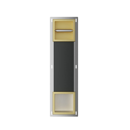 Rocko inbouw toiletrolhouder zonder klep en reserverolhouder geborsteld messing