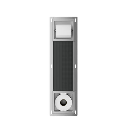 Rocko inbouw toiletrolhouder zonder klep en reserverolhouder RVS - productfoto 2