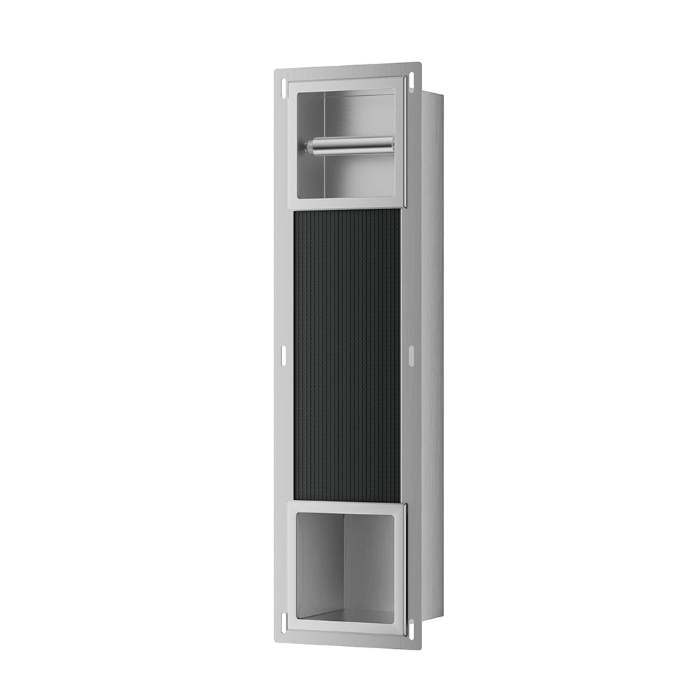 Rocko inbouw toiletrolhouder zonder klep en reserverolhouder RVS - productfoto 3