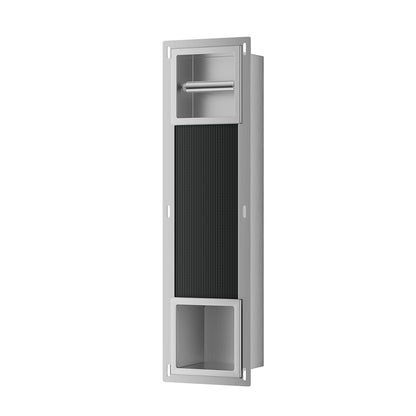 Rocko inbouw toiletrolhouder zonder klep en reserverolhouder RVS - productfoto 3