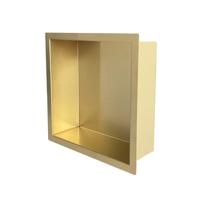 Demis inbouwnis 30x30x10cm geborsteld messing PVD - productfoto 2