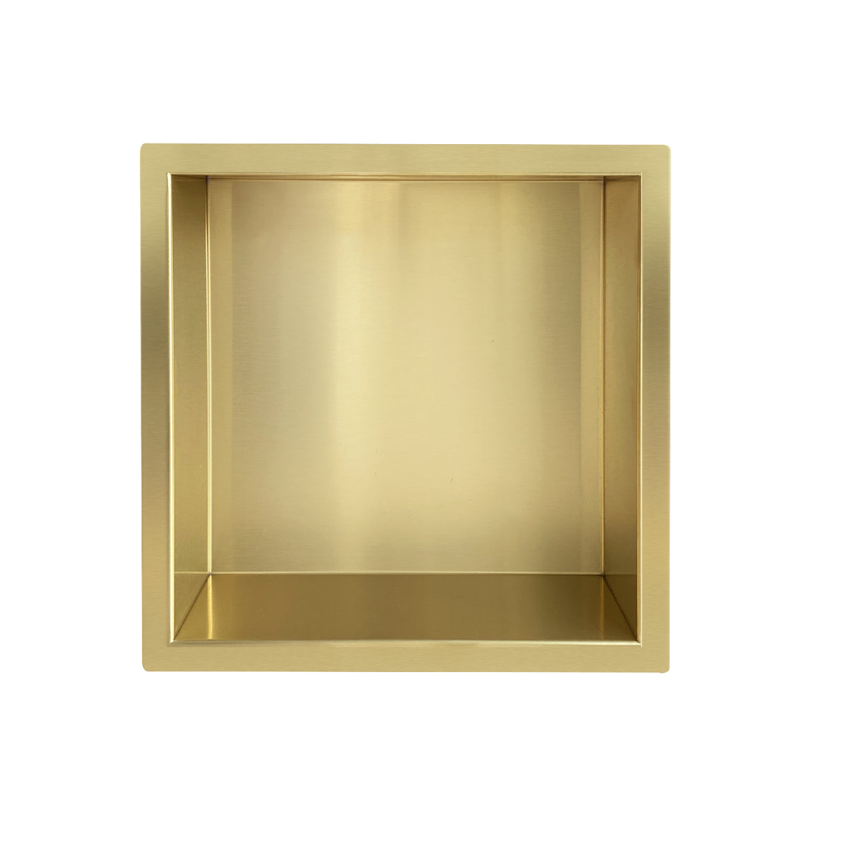 Demis inbouwnis 30x30x10cm geborsteld messing PVD