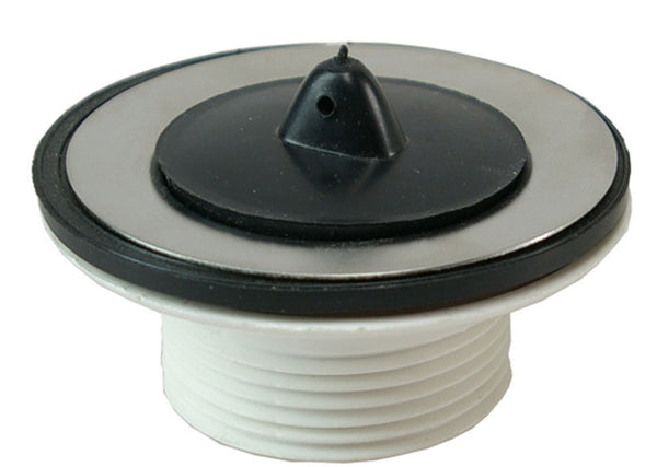 Losse kunststof plug met ketting 5/4"x60mm wit