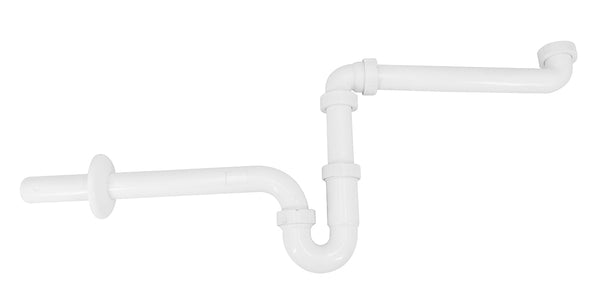 Sifón ahorrador de espacio para lavabo 5/4” x 32 mm