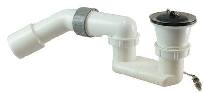 Douchebaksifon met plug 1 1/2" PVC wit - WDtegels