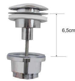 Tapón de drenaje UniMatch Clickwaste de 5/4" cromado