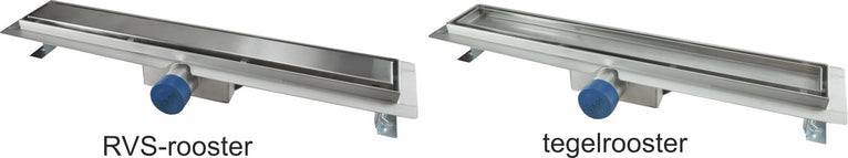 Wiesbaden RVS tegelrooster tbv douchegoot 60x7 - WDtegels