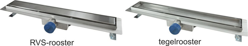Wiesbaden RVS tegelrooster tbv douchegoot 80x7 - WDtegels