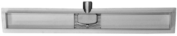 Wiesbaden stainless steel shower channel + flange without grid 60x7 (3rd GEN.)