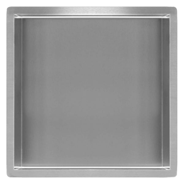 Wiesbaden Inbouwnis douche | 30x30x7cm | RVS geborsteld staal
