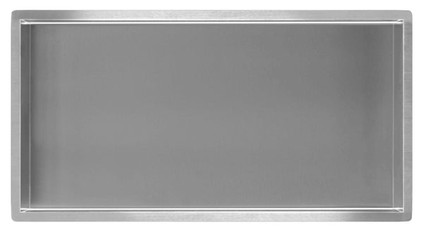 Wiesbaden Inbouwnis douche | 30x60x7cm | RVS geborsteld staal