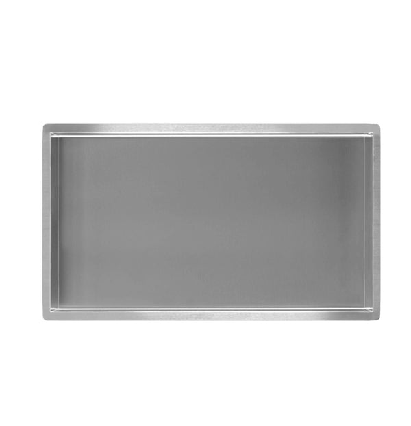 Wiesbaden Inbouwnis douche | 30x60x10cm | RVS geborsteld staal