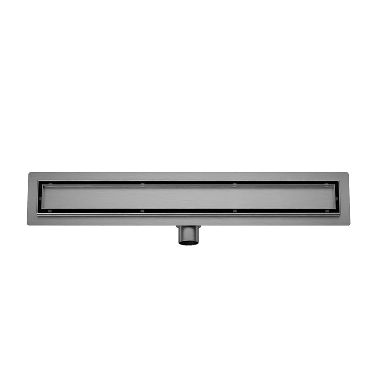 Douchegoot met flens en tegelrooster 70 x 7 cm gunmetal PVD - WDtegels