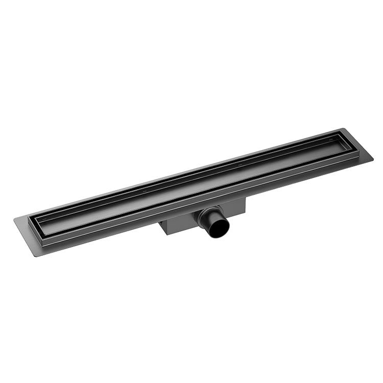 Douchegoot met flens en tegelrooster 70 x 7 cm gunmetal PVD - WDtegels