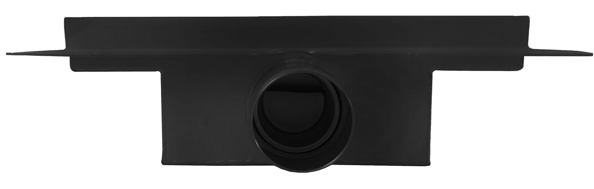 Doucheput met flens en zijuitlaat 20x20 cm mat zwart - WDtegels