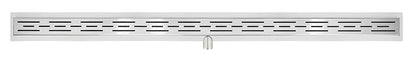 Eco douchegoot met flens en rooster 120 x 7 cm RVS - WDtegels