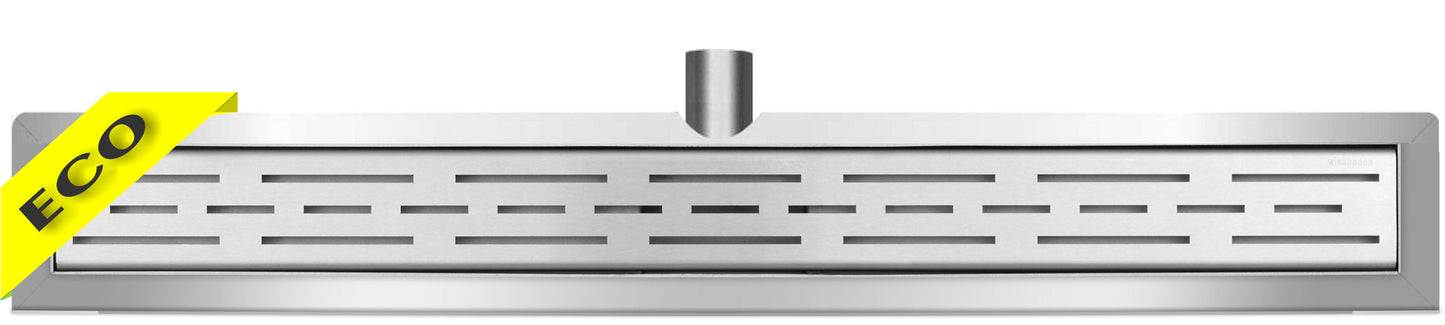 Eco douchegoot met muurflens 100 cm RVS
